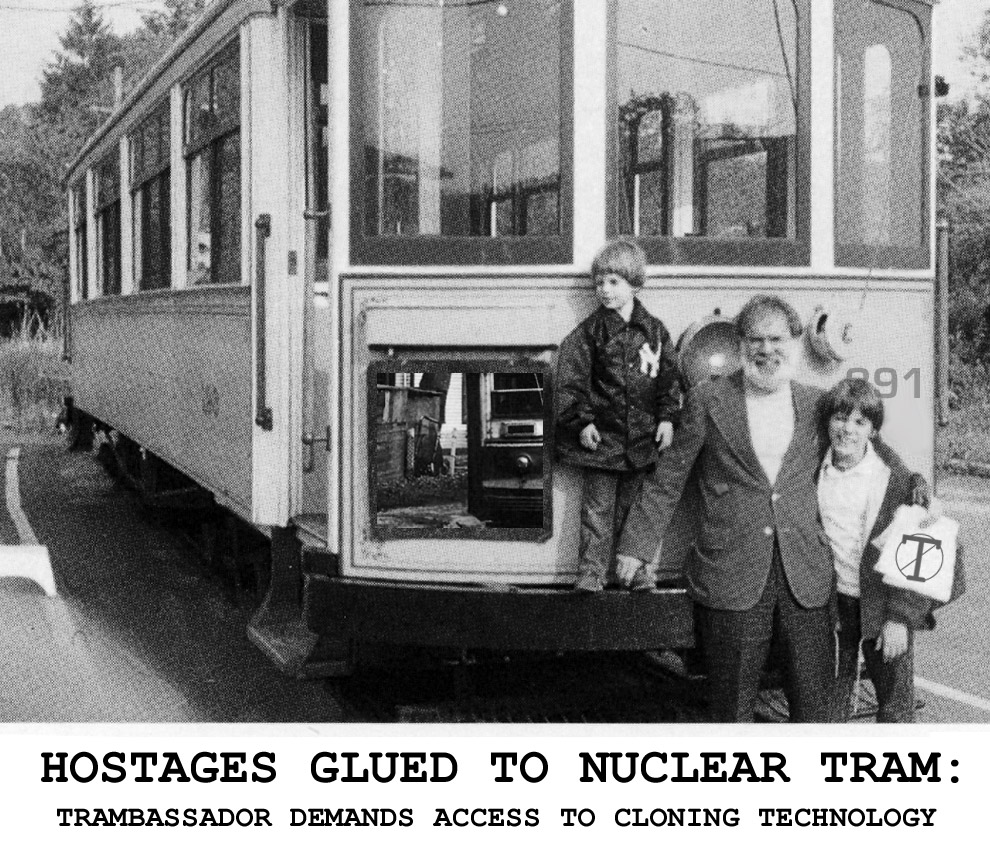 Hostages glued to nuclear tram