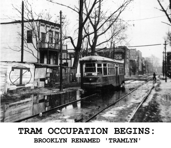 Tram occupation begins